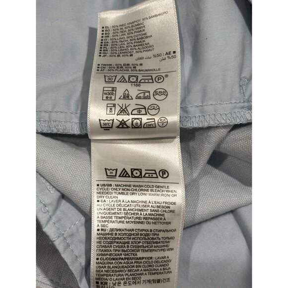 Gap Womens Linen/Cotton Blend Pants Size 00 Light Blue - Picture 5 of 10